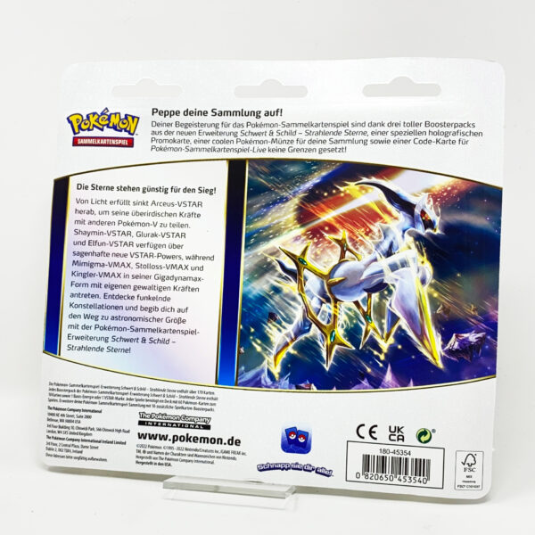 Pokémon Schwert & Schild Strahlende Sterne 3-Pack Blister: Folipurba – Bild 2