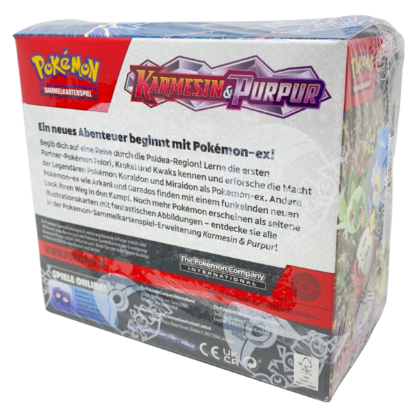 Pokémon Karmesin & Purpur 36 Booster Display Rückseite
